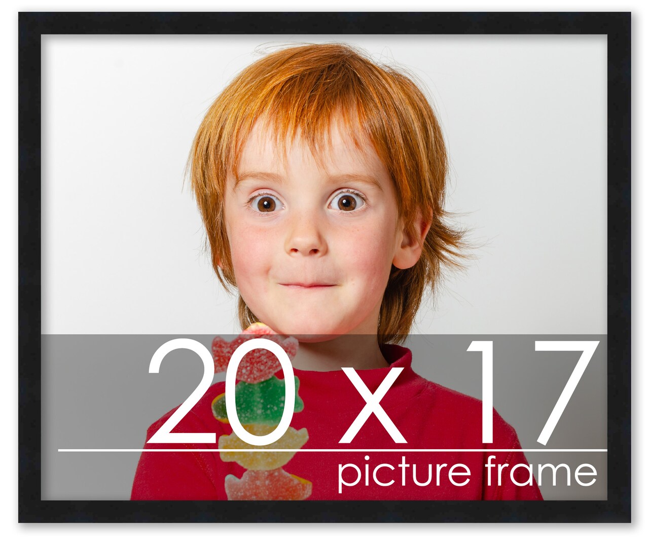 20x17 Solid Wood Picture Frame with UV-Resistant Acrylic & Acid-Free Backing, Available in 6 Finishes: Matte Black, Matte White, Metallic Bronze, Silver, Natural Wood Grain & Mahogany